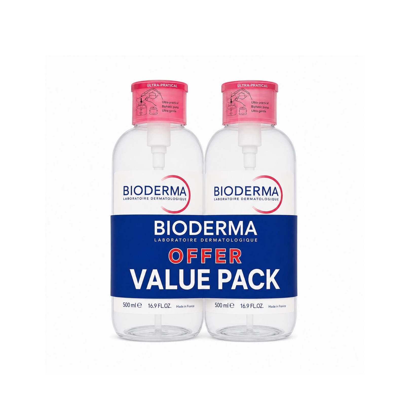 BIODERMA Sensibio H2O The Original Micellar Water 500ml 1+1 Special Offer بايوديرما كريم غسول مزيل للمكياج بعرض خاص