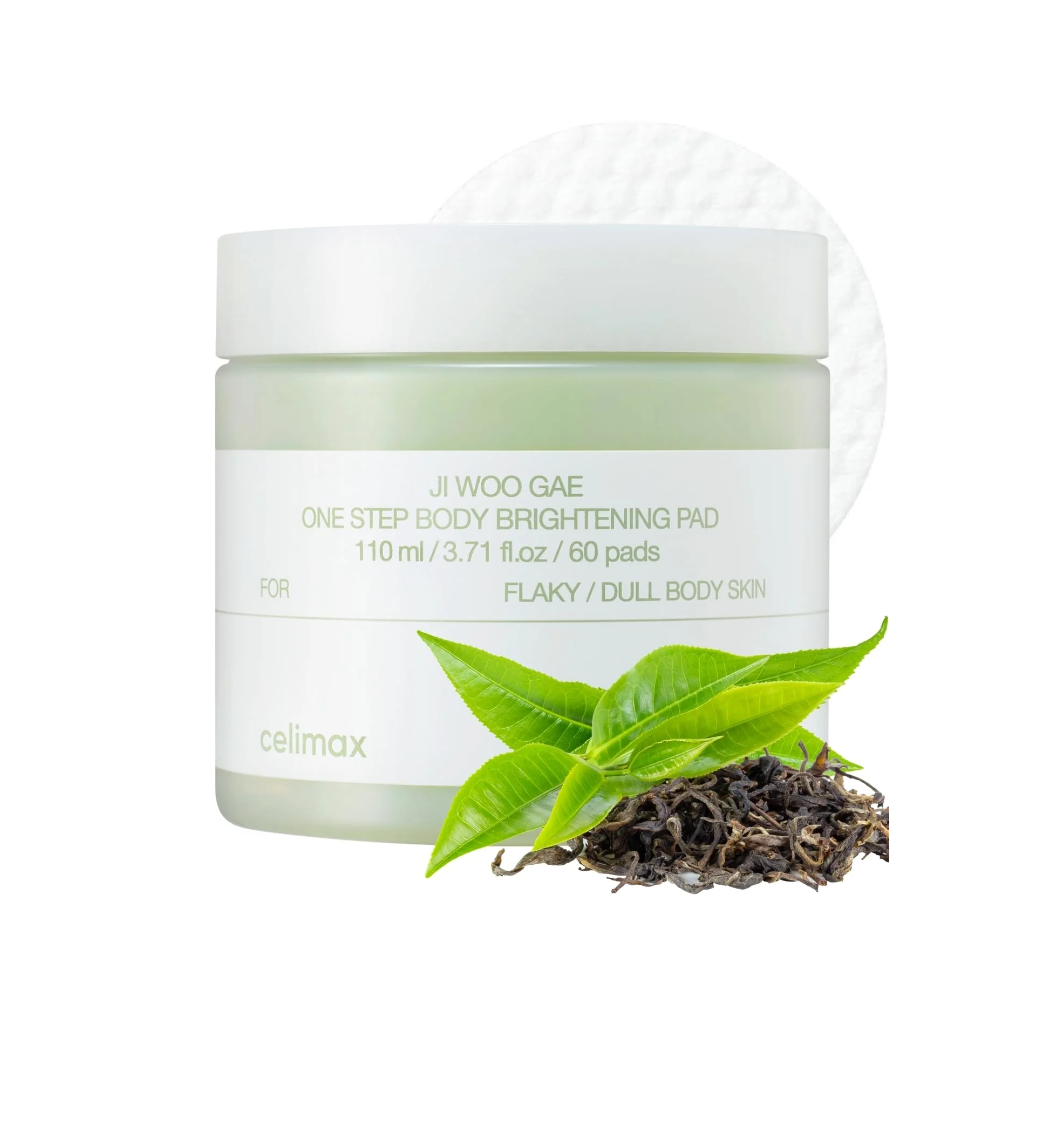 CELIMAX One Step Body Brightening Pad 110ml 60-Pads سيليماكس وسادة تقشير للجسم للحفاظ على منطقة الإبطين مشرقة ونظيفة وناعمة.
