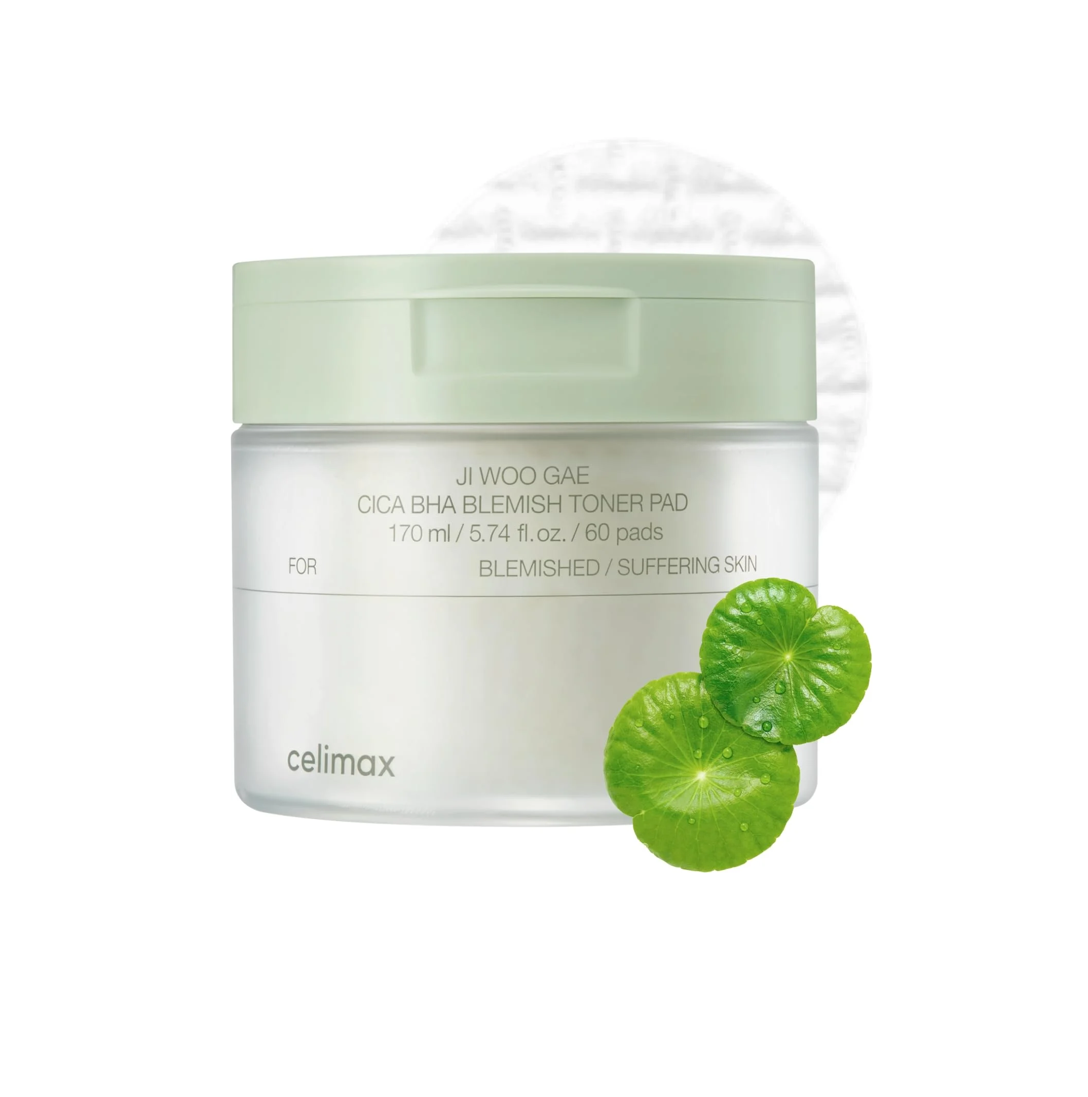 CELIMAX Cica BHA Blemish Toner Pads 170ml 60-Pads سيليماكس بادات تونر مرطبة لطيفة مع تقشير خفيف للبشرة الحساسة