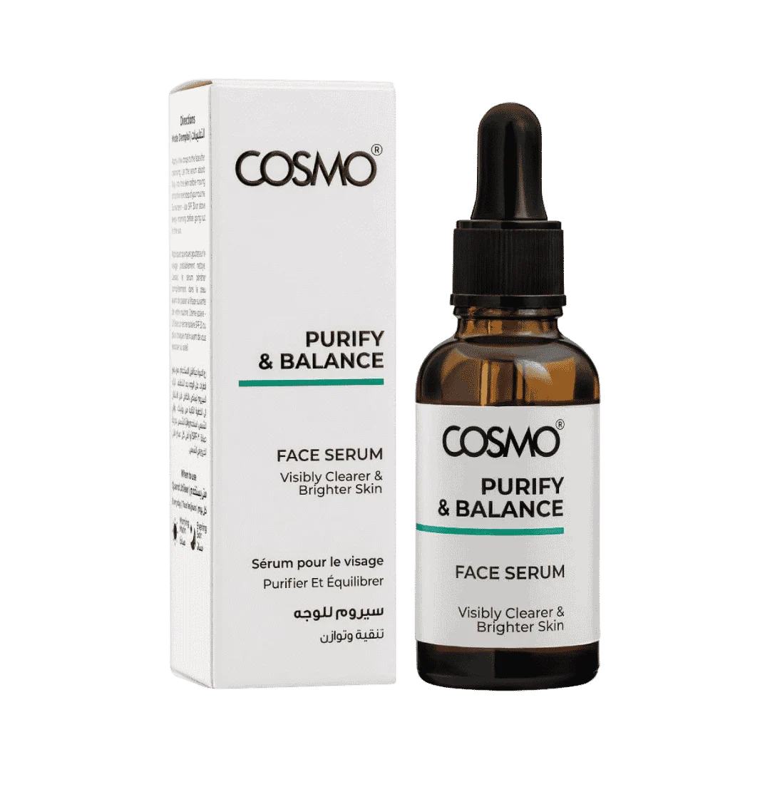 COSMO Purify & Balance Face Serum 30ml كوزمو سيروم يوازن البشرة، يقلل الشوائب والمسام واللمعان