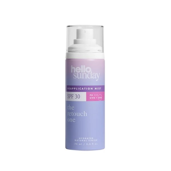 HELLO SUNDAY Reapplication Mist Spf 30 The Retouch One 75ml هيلو سانداي بخاخ واقي من اشعة الشمس يعزز حماية البشرة ويرطبها ويحافظ على المكياج