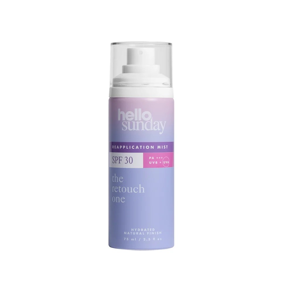 HELLO SUNDAY Reapplication Mist Spf 30 The Retouch One 75ml هيلو سانداي بخاخ واقي من اشعة الشمس يعزز حماية البشرة ويرطبها ويحافظ على المكياج