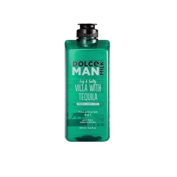 DOLCE MAN MILK Icy & Salty Villa With Tequila  Shower Gel For Men 460ml دولتشي ميلك جل استحمام رجالي