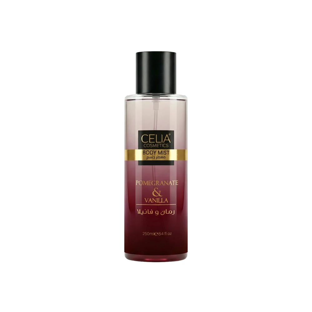 CELIA COSMETICS Body Mist - Pomegranate & Vanilla 250ml سيليا عطر مسك بودري فاخر للجسم
