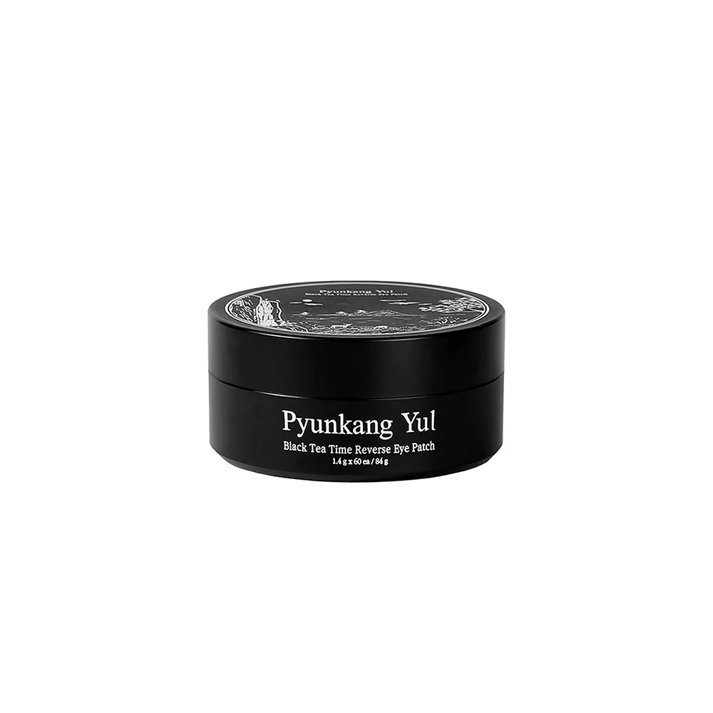 PYUNKANG YUL Black Tea Black Tea Time Reverse Eye Patch (84g, 1.4g x 60ea)  بيون كانغ يول بادات الشاي الاسود يرطب ويحسن مظهر الخطوط الدقيقة والتجاعيد لمنطقة حول العين