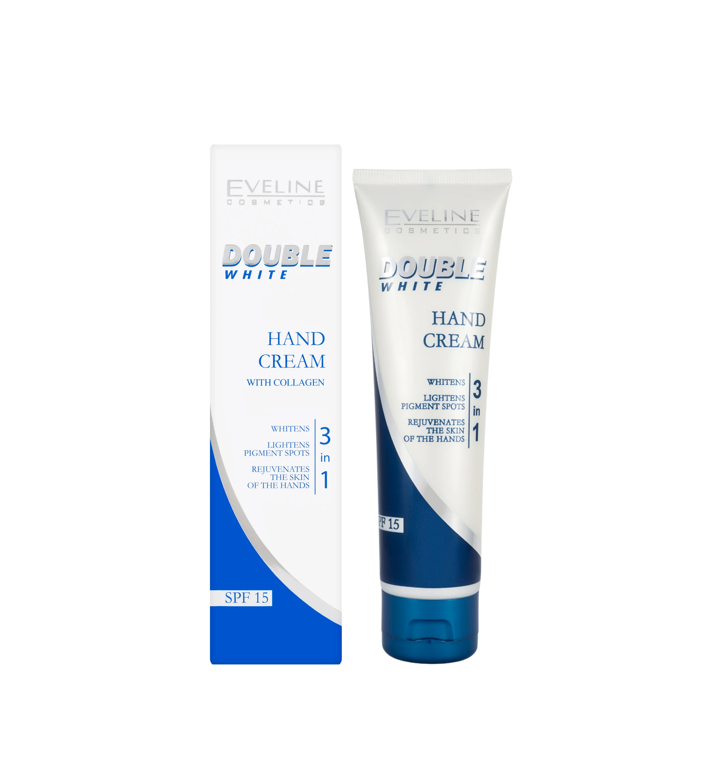 EVELINE COSMETICS Double White Hand Cream Spf 15 100ml ايفلين كريم مفتح و مرطب لليدين