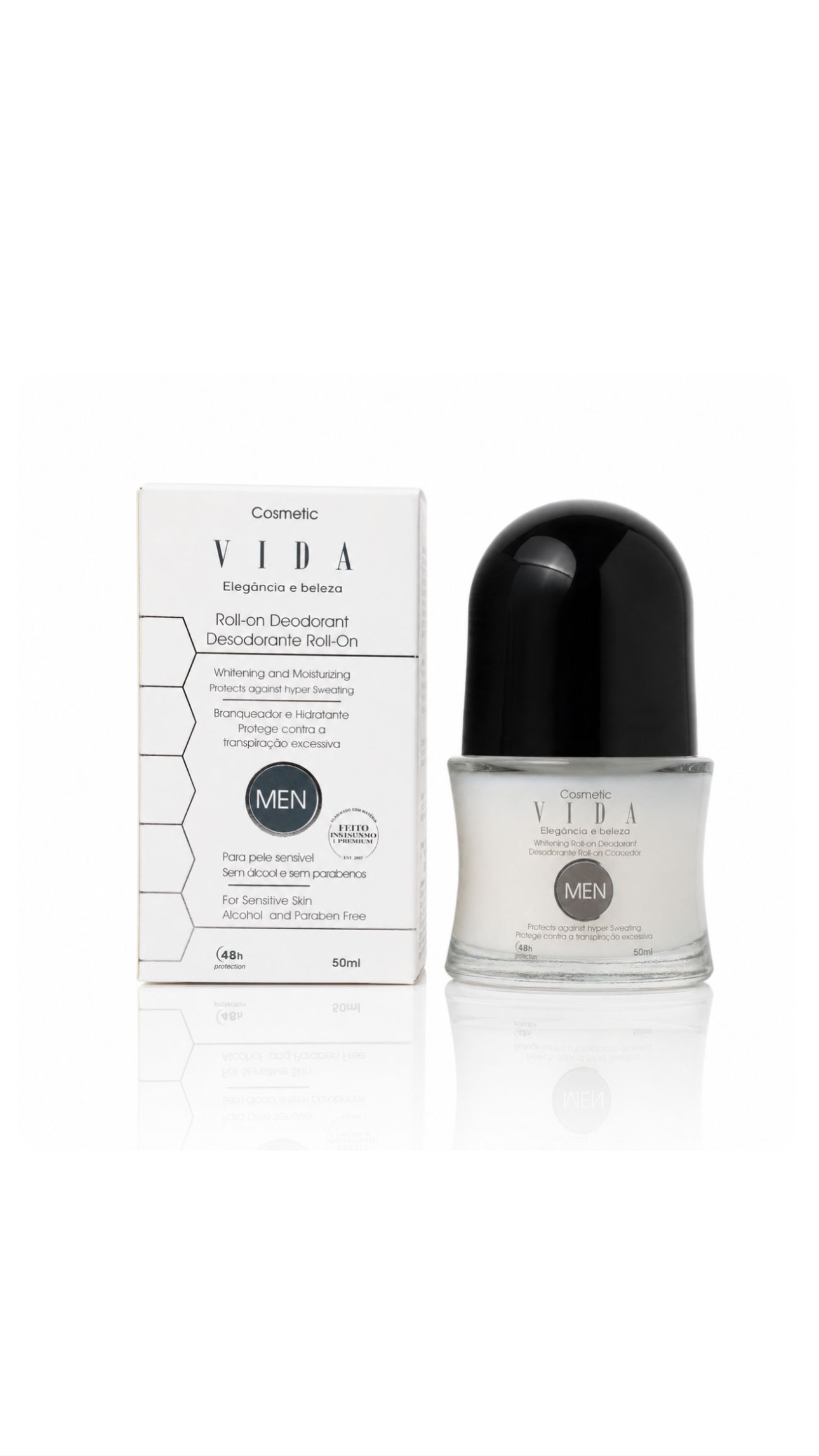 VIDA ELEGÂNCIA E BELEZA ROLL-ON DEODORANT MEN 50ml  ڤيدا رول مضاد تعرق للرجال