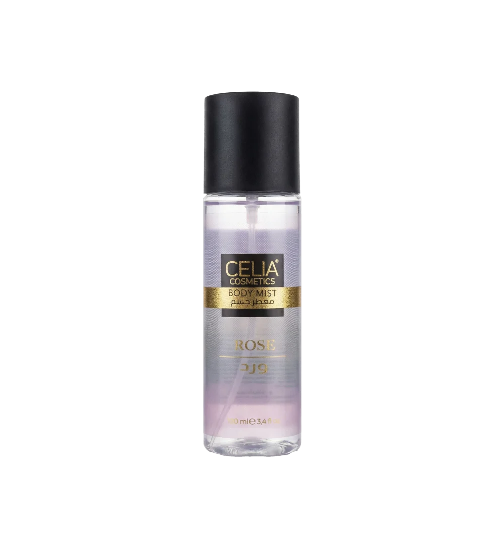 CELIA COSMETICS Body Mist - Rose 100ml سيليا عطر مسك بودري فاخر للجسم