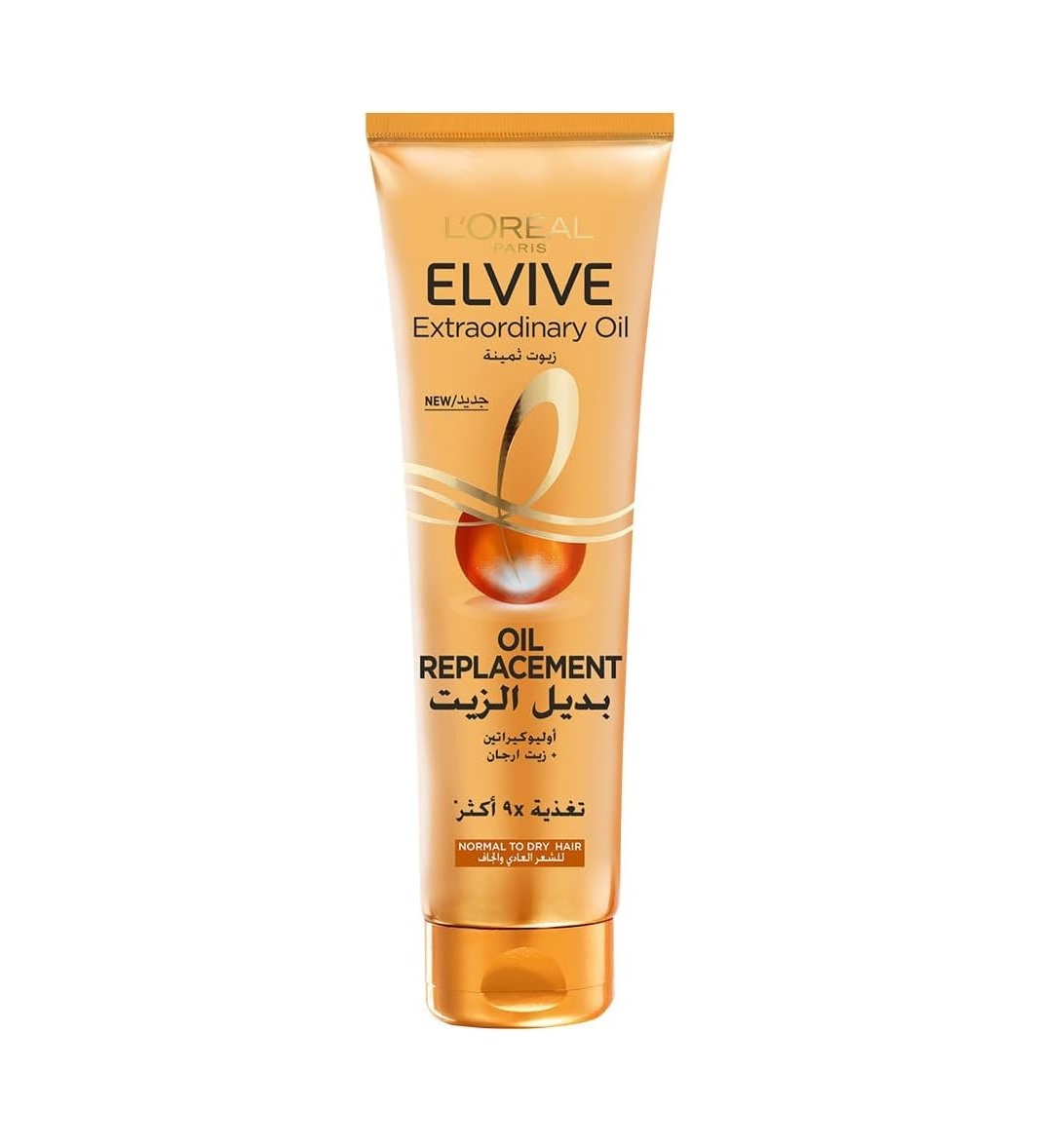 LOREAL ELVIVE Extraordinary Oil Replacement For Normal To Dry Hair 300ml لوريال كريم شعر غني بكيراتين الاوليو وزيت الأرغان يغذي شعرك بملمسه الكريمي