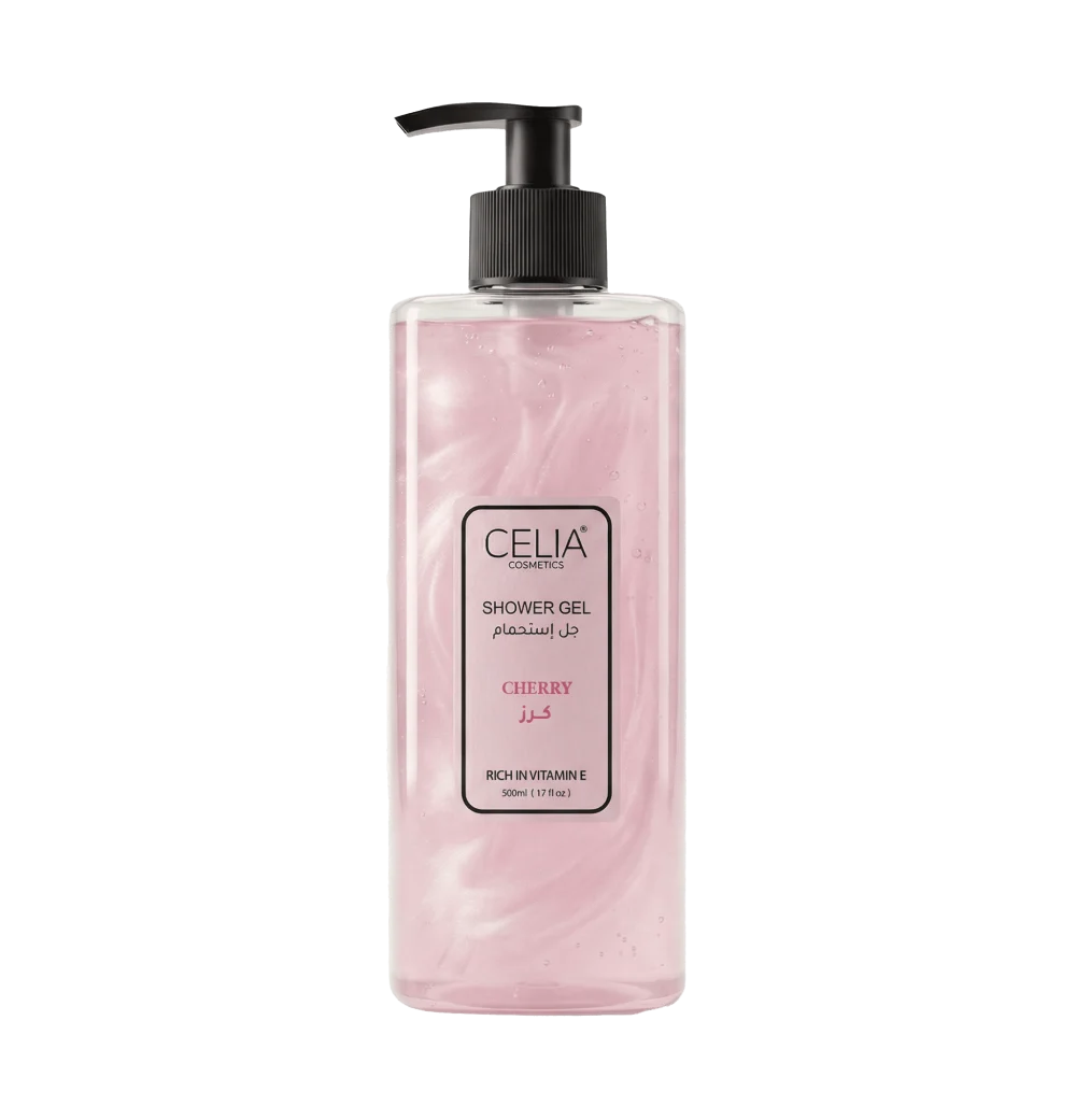 CELIA Shower Gel Cherry Rich In Vitamin 500ml سيليا جل استحمام بالكرز ينظف البشرة