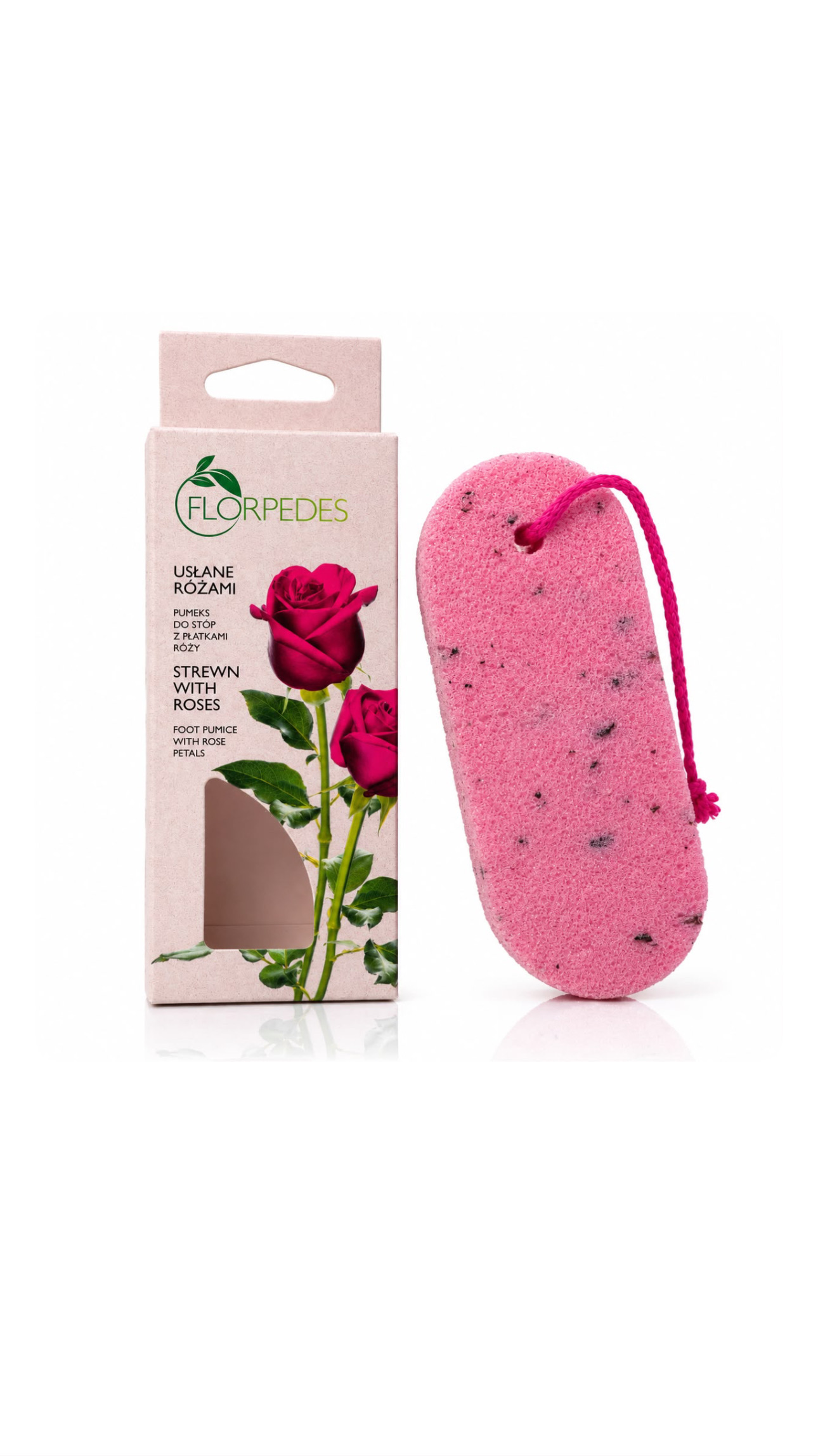 FLORPEDES STREWN WITH ROSES FOOT PUMICE WITH ROSE PETALS فلوربيديس حجز مقشر للقدمين