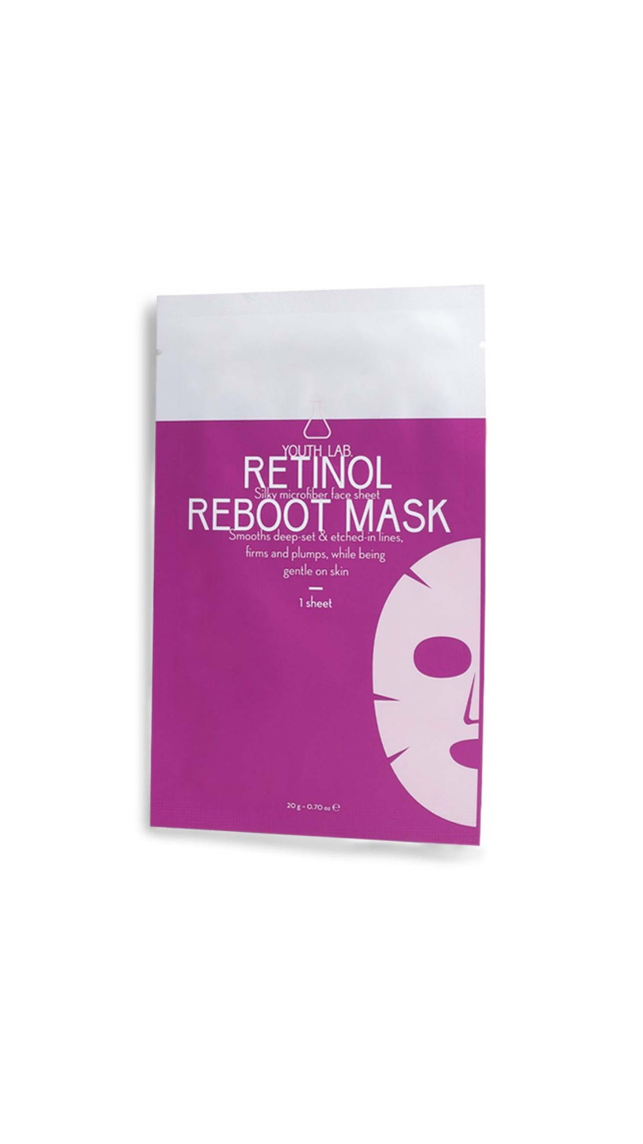 YOUTH LAB RETINOL REBOOT MASk 1 Sheet يوث لاب ماسك ورقي ليلي معزز لإشراقة البشرة