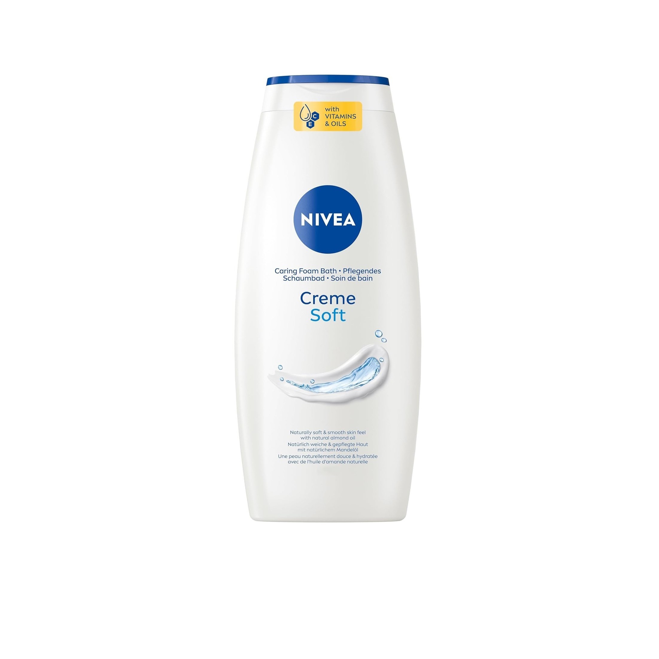 NIVEA Creme soft Bath and Shower Gel 750ml نيفيا كريم استحمام رغوي مغذي يرطب البشرة برغوة لطيفة