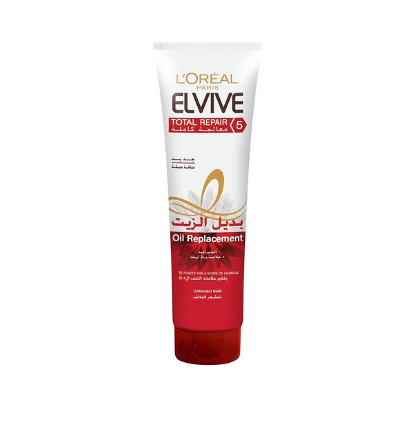 LOREAL ELVIVE Total Repair Oil Replacement For Damaged Hair 300ml لوريال بديل زيت يصلح الشعر التالف ويمنحه قوة ونعومة