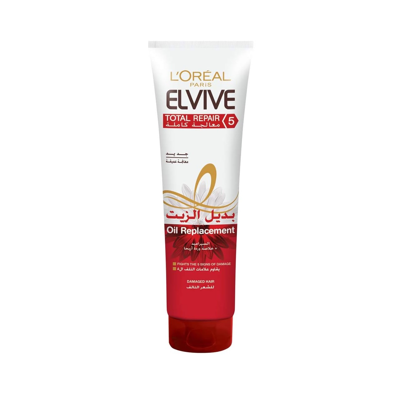 LOREAL ELVIVE Total Repair Oil Replacement For Damaged Hair 300ml لوريال بديل زيت يصلح الشعر التالف ويمنحه قوة ونعومة