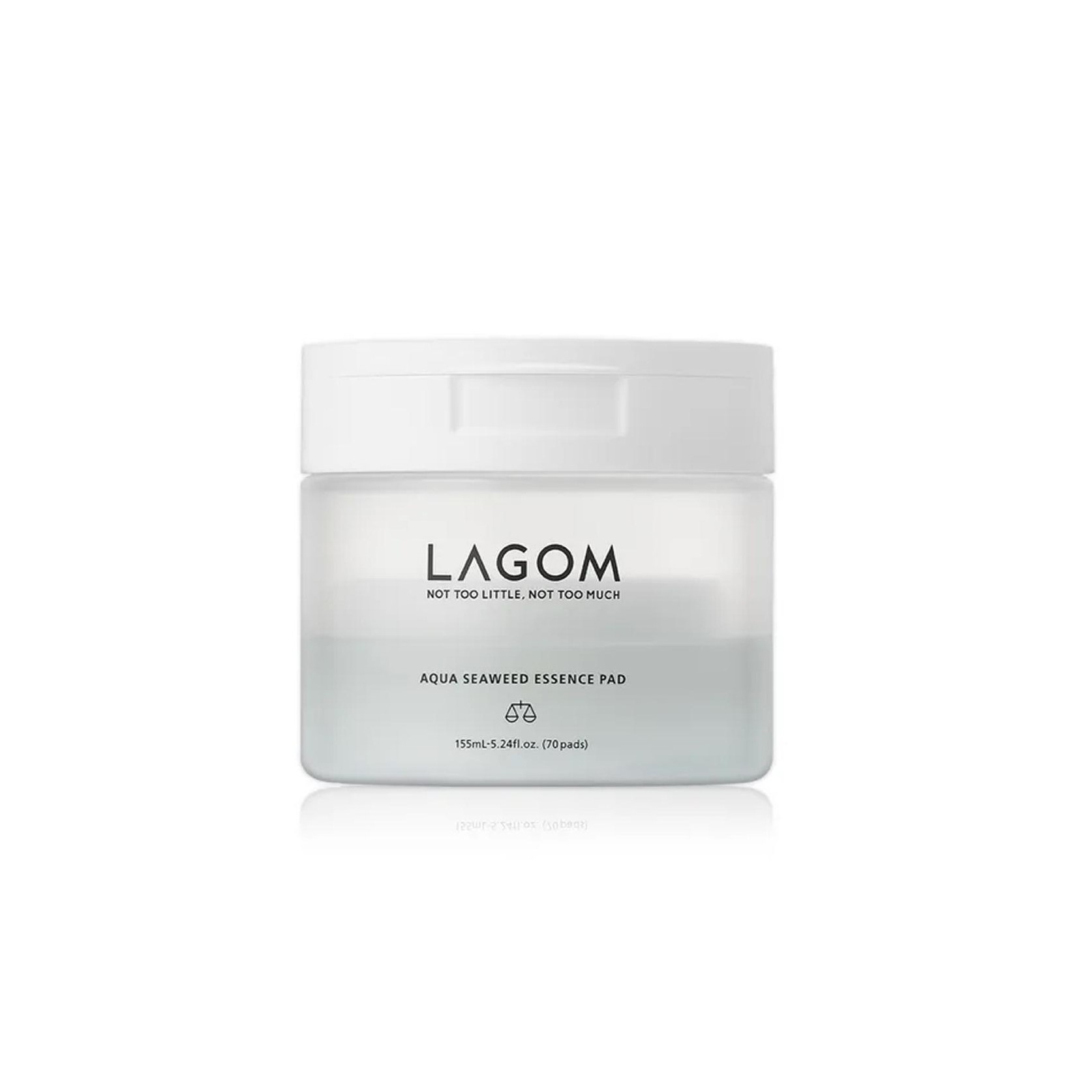 LAGOM Aqua Seaweed Essence Pad 155ml (70 Pads) لاكوم بادات ايسنس بالأعشاب البحرية ترطب البشرة وتقلل الاحمرار