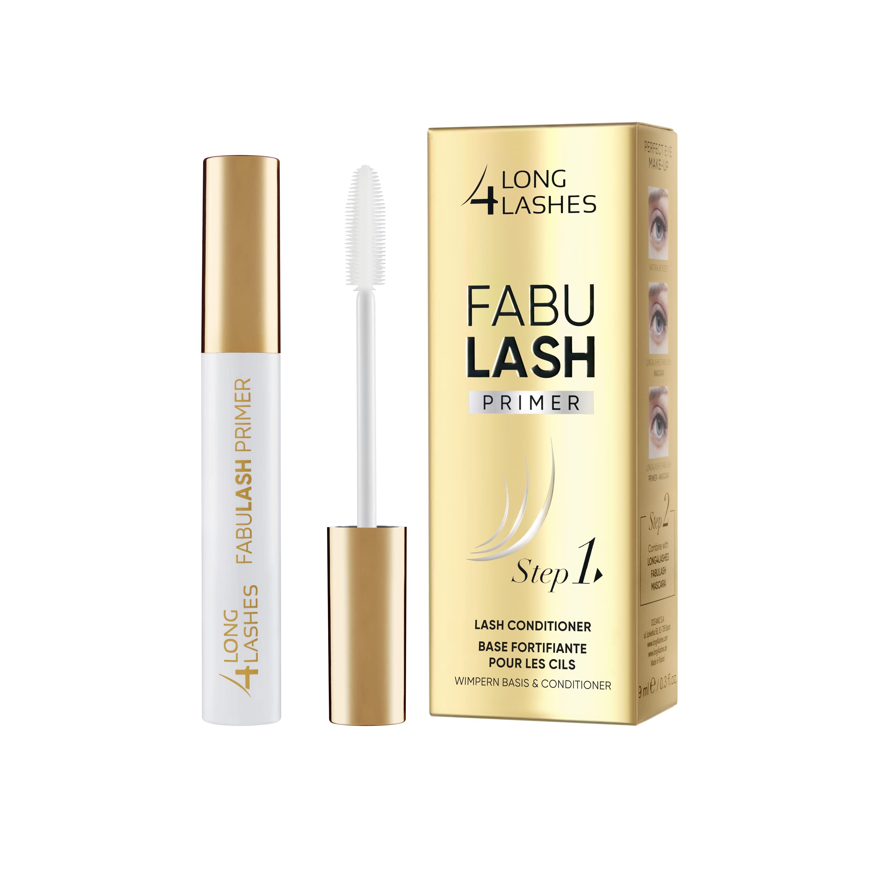 LONG 4 LASHES Fabu Lash Pimer Base Conditioner - STEP 1 لونك فور لاشيز بلسم قاعدة للمسكارا يكثف و يطيل الرموش