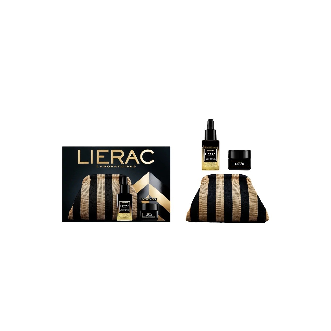 LIERAC Premium Set The Absolute Serum 30ml & The Eye Cream 20ml Gift Set  لايراك مجموعة العناية بالبشرة ومحيط العين