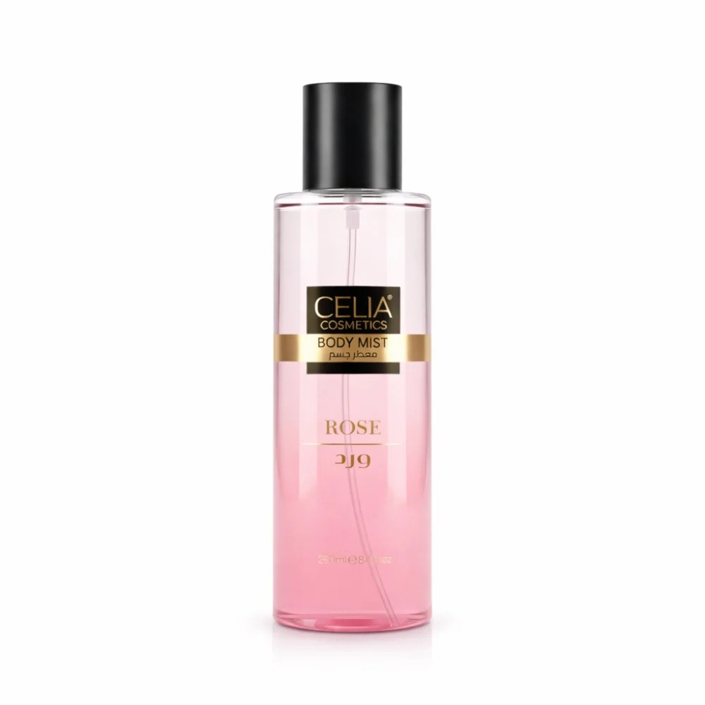 CELIA COSMETICS Body Mist - Rose 250ml سيليا عطر مسك بودري فاخر للجسم