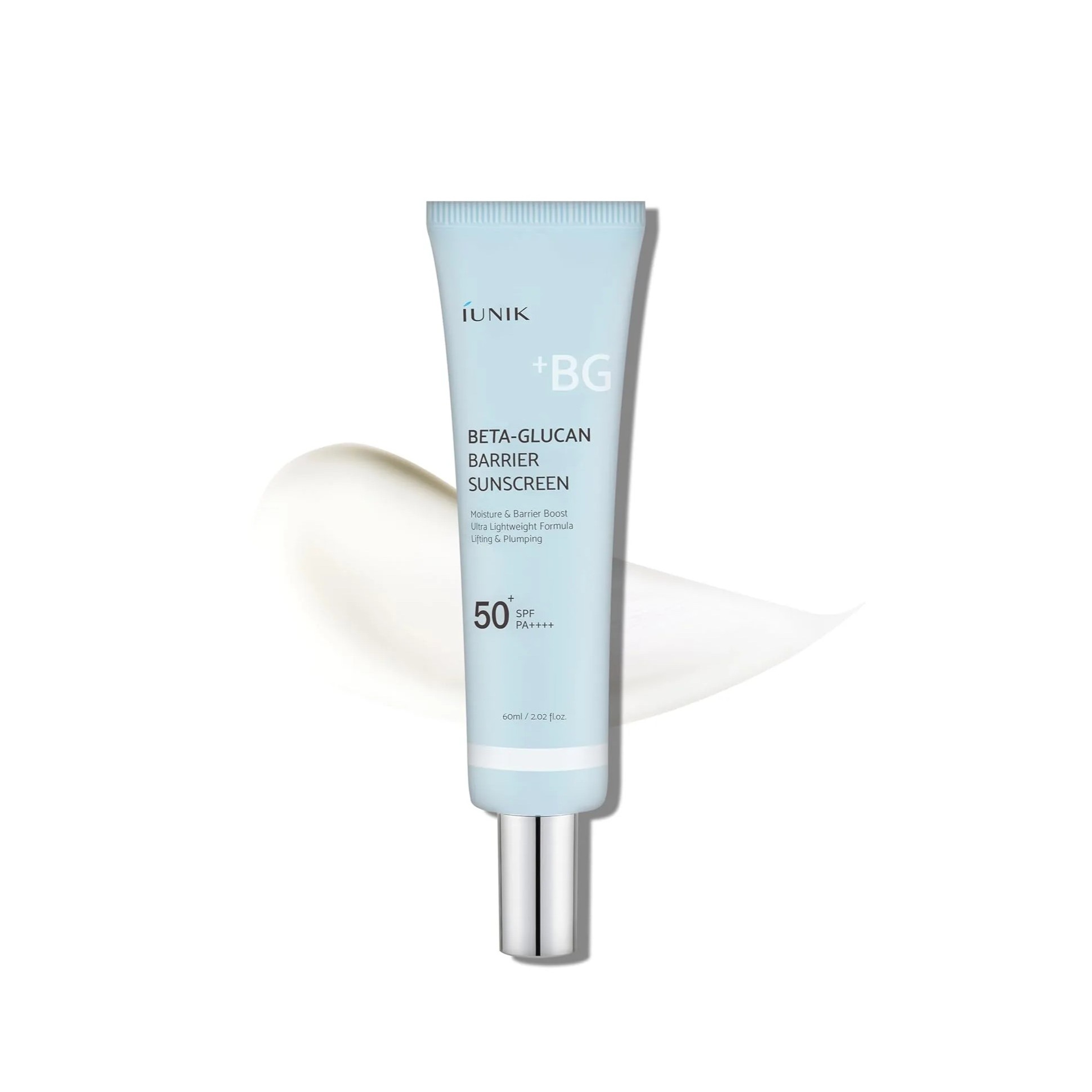 IUNIK Beta Glucan Barrier Sunscreen SPF 50+ 60ml ايونيك واقي شمس يرطب البشرة ويدعم حاجزها الواقي
