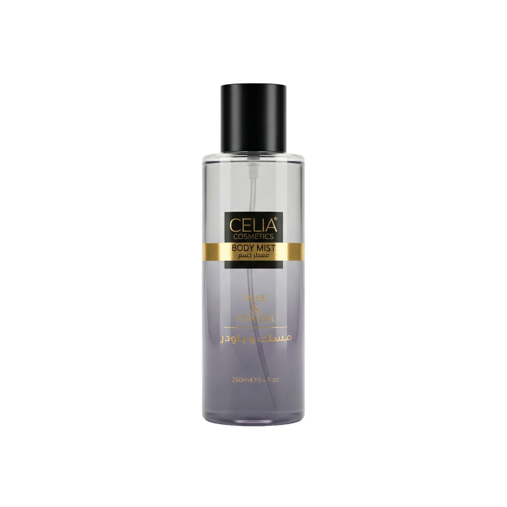 CELIA COSMETICS Body Mist Musk & Powder 250ml سيليا عطر مسك بودري فاخر للجسم