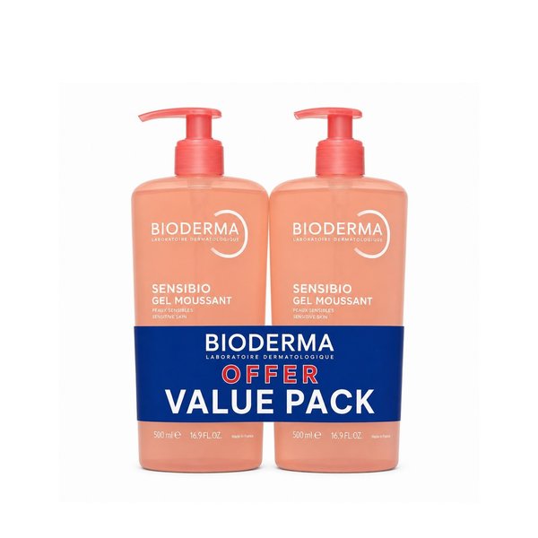 BIODERMA Sensibio Gel Moussant 1+1 Special Offer (500ml) بايودرما غسول للبشرة بعرض خاص