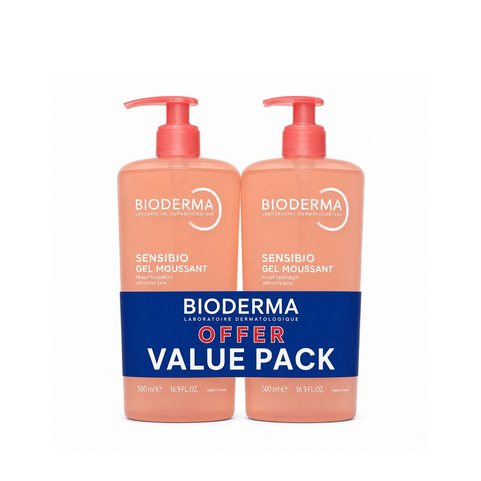 BIODERMA Sensibio Gel Moussant 1+1 Special Offer (500ml) بايودرما غسول للبشرة بعرض خاص