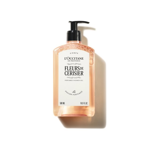 L'OCCITANE Fleurs de Cerisier Perfumed Shower Gel 500ml - Cherry Blossom  لوكسيتان جل استحمام معطر للجسم برائحة زهور الكرز 