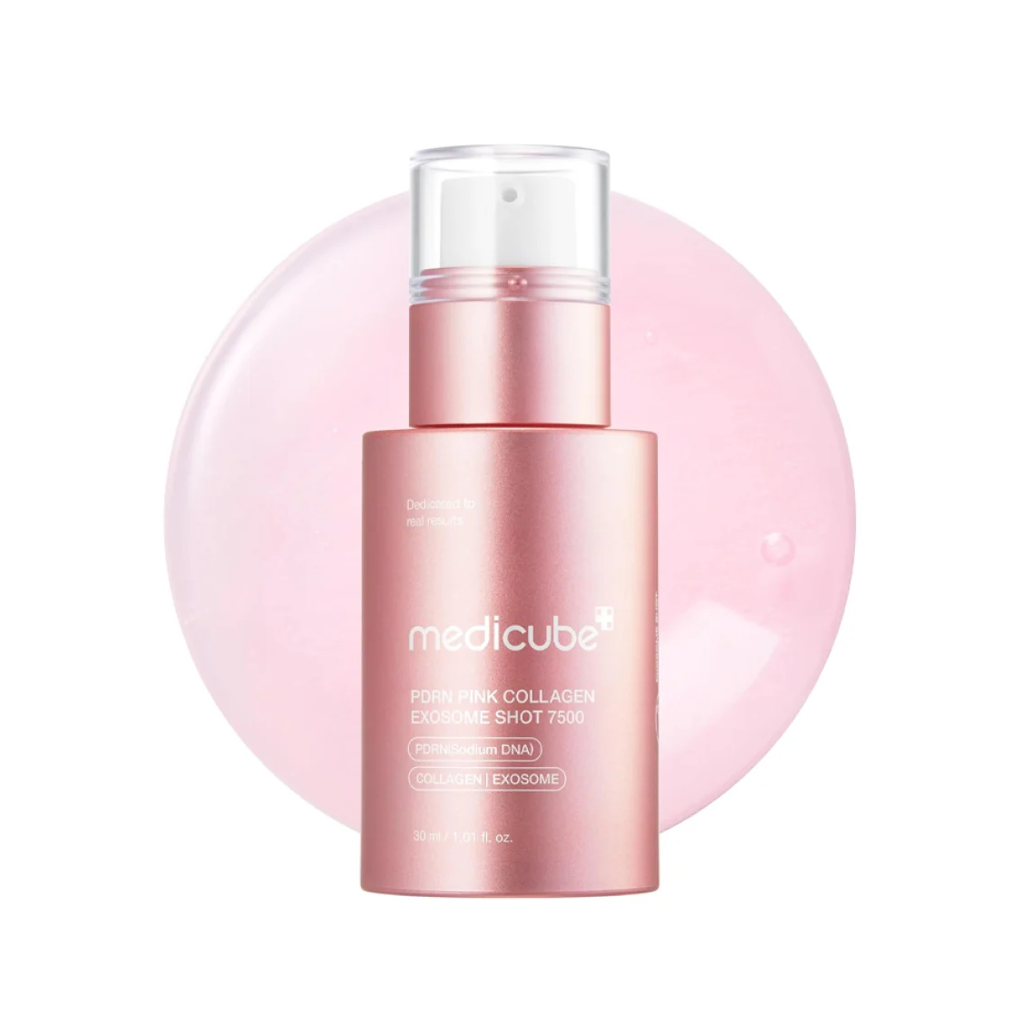 MEDICUBE PDRN Pink Collagen Exosome Shot 7500 30ml مديكيوب سيروم يعزز ترطيب البشرة ومرونتها، ويحسن مظهر المسام