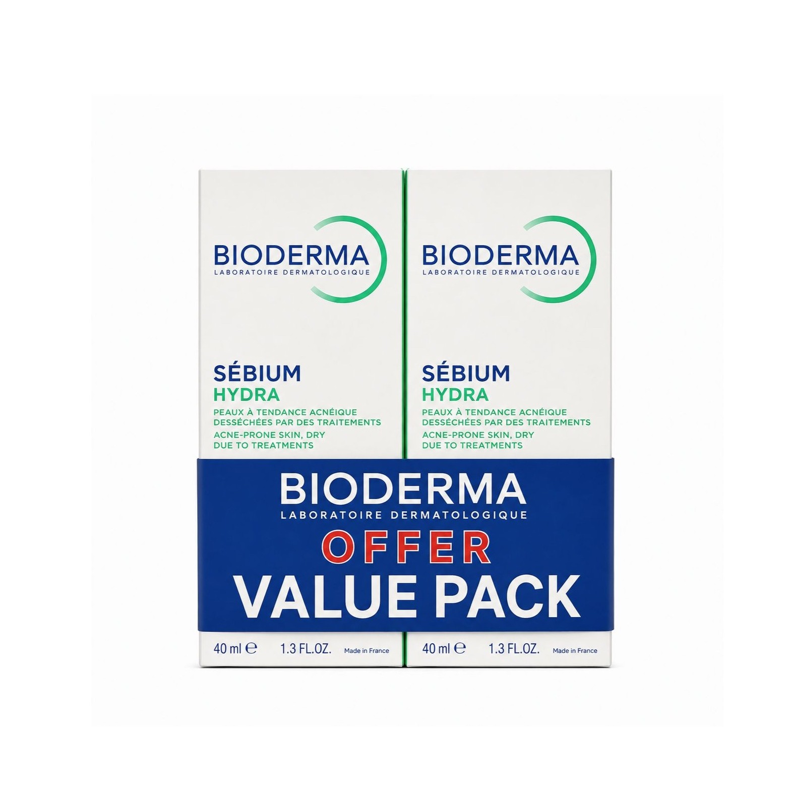 BIODERMA Sébium Hydra 48-hour Ultra Moisturizing Compensating Treatment 40ml 1+1 Special Offer بايودرما كريم مرطب للبشرة المعرضة لحب الشباب بعرض خاص