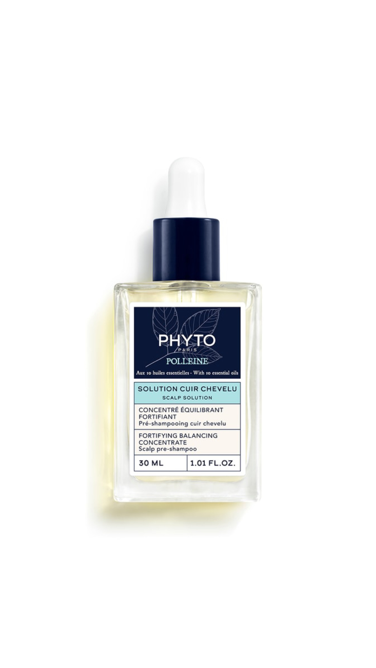 PHYTO PARIS POLLEINE SOLUTION CUIR CHEVELU CONCENTRÉ ÉQUILIBRANT FORTIFIANT PRÉ-SHAMPOOING 30ml  فيتو سيروم مقوي لفروة الرآس قبل الاستحمام
