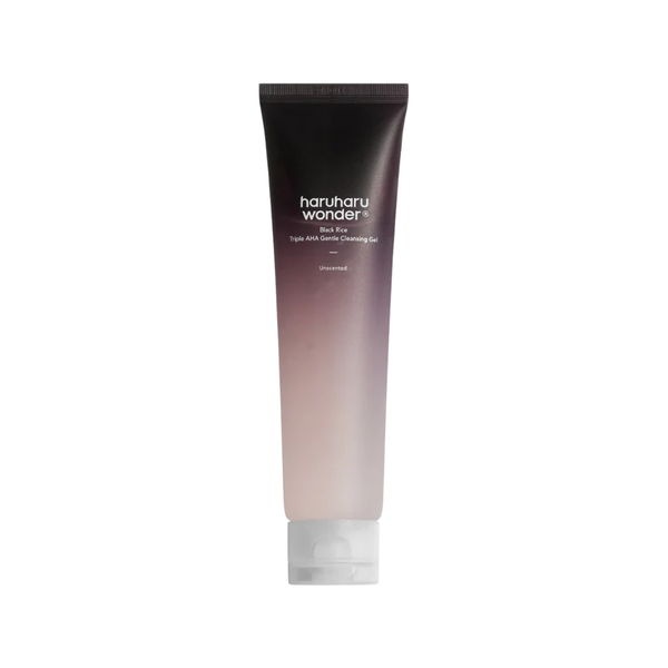 HARUHARU WONDER Black Rice Triple AHa Gentle Cleansing Gel Unscented 100ml هاروهارو جل غسول ينظف يقشر بلطف