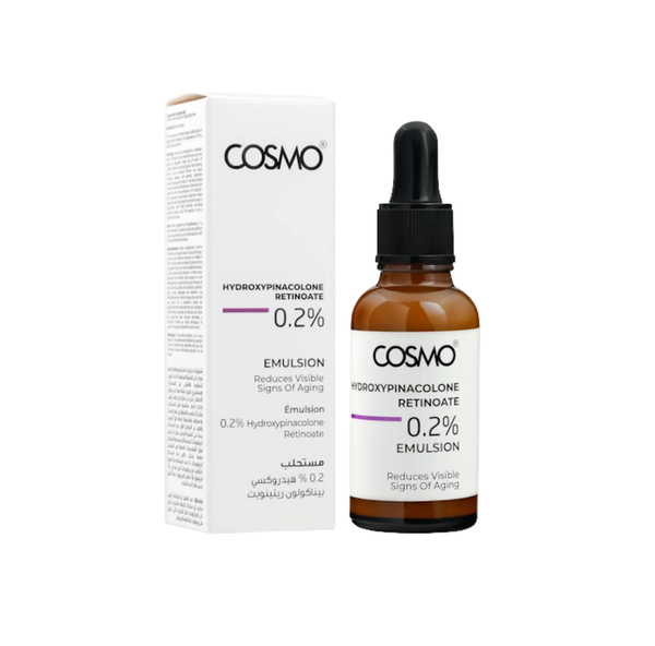COSMO Hydroxy Pinacolone Retinoate 0.2% Emulsion 30ml كوزمو سيروم يحسن مظهر الخطوط والملمس وتفاوت اللون