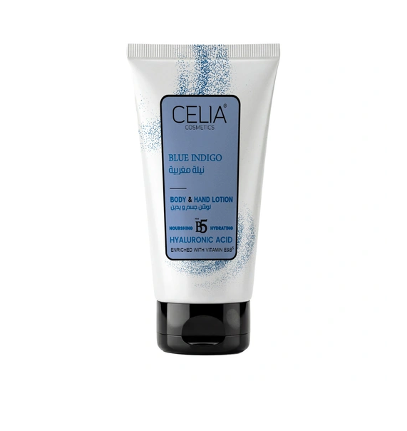 CELIA COSMETICS Blue Indigo Body & Hand Lotion With Hyaluronic Acid 150ml سيليا لوشن مرطب للجسم و اليدين