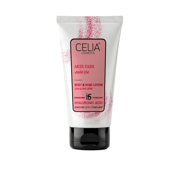CELIA COSMETICS Aker Fassi Body & Hand Lotion With Hyaluronic Acid 150ml سيليا لوشن مرطب للجسم و اليدين