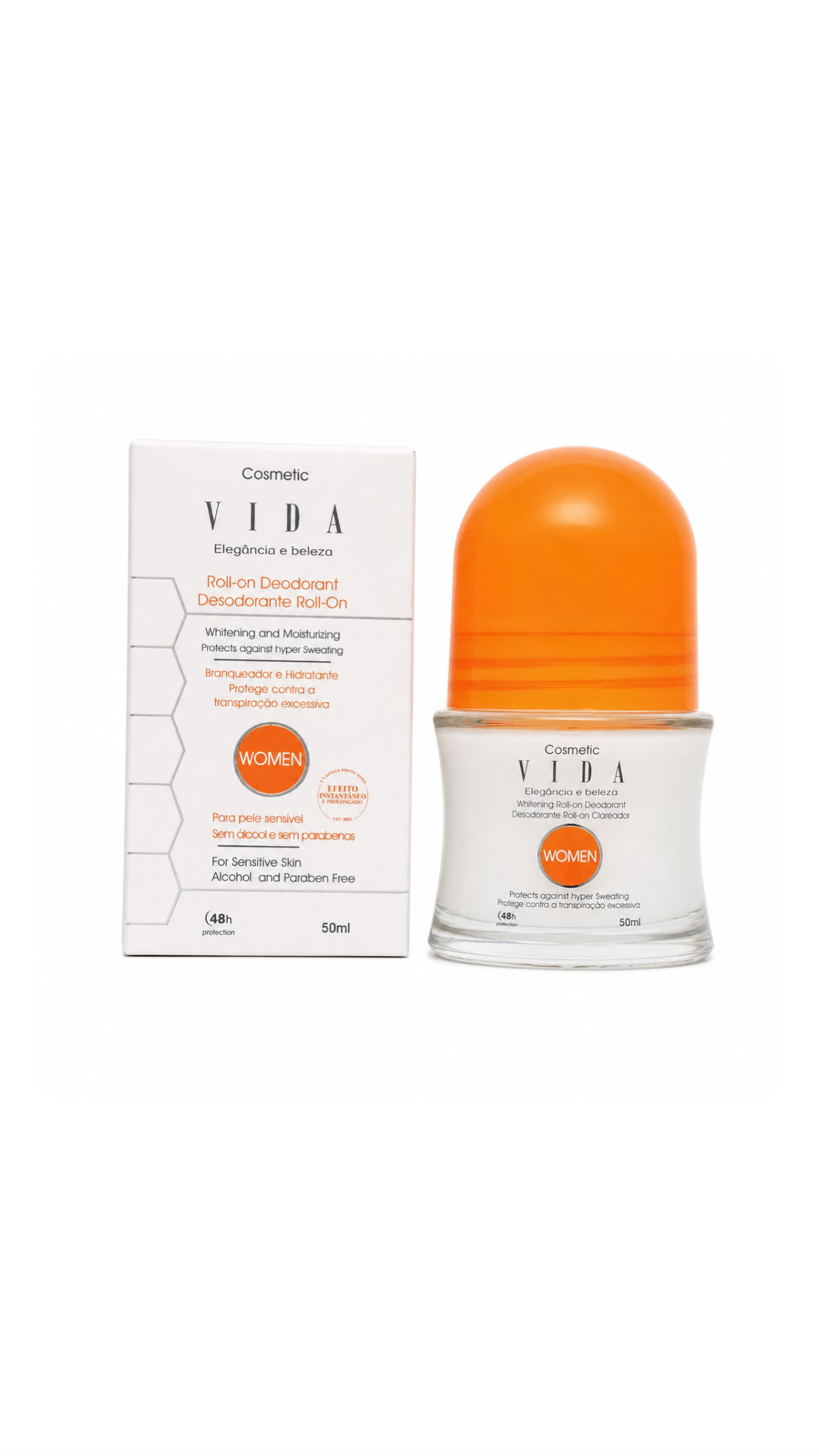 VIDA ELEGÂNCIA E BELEZA WHITENING ROLL-ON DEODORANT 50ml ڤيدا رول مضاد تعرق للنساء