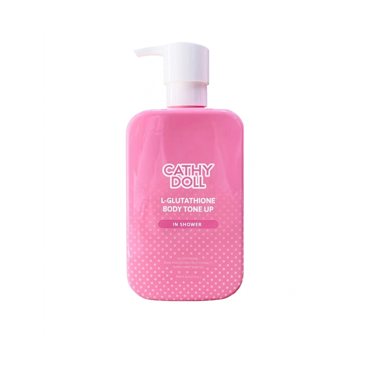 CATHY DOLL L-glutathione Body Tone Up In Shower كاثي دول جل استحمام فاخر بالجلوتاثيون والورد، ينظف ويرطب البشرة
