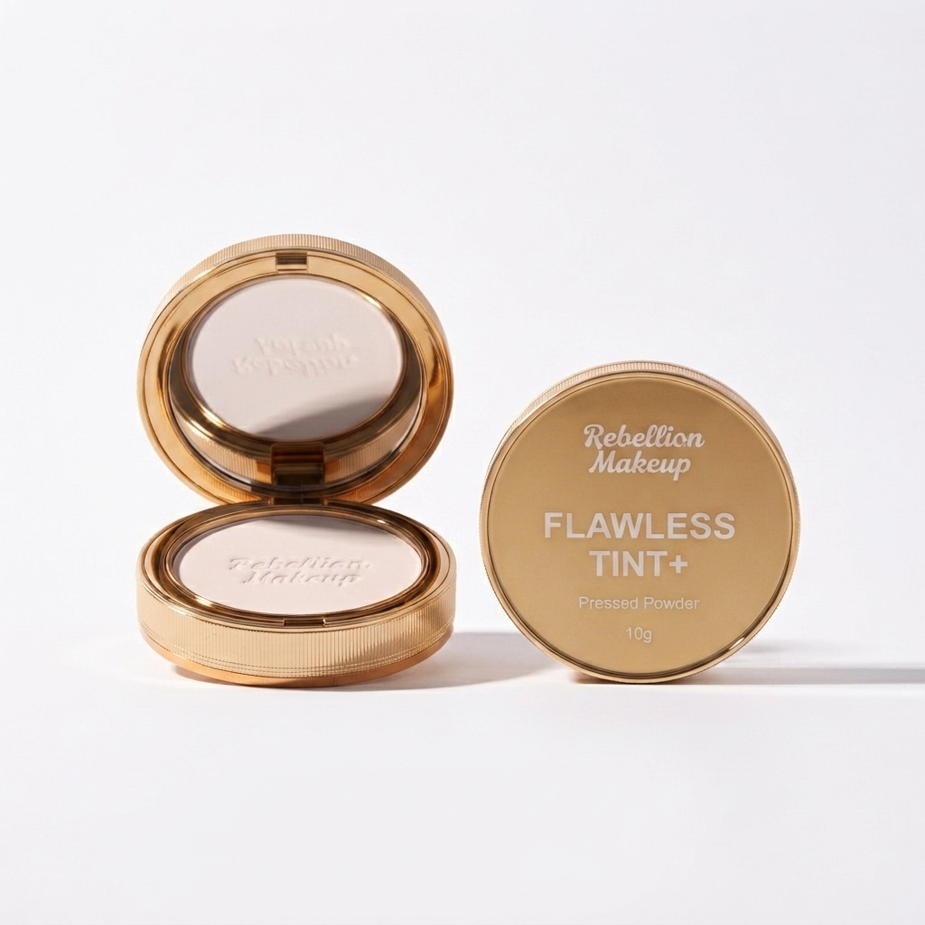 REBELLION MAKEUP Flawless Tint+ Pressed Powder ريبيليون ميكاب باودر مضغوط للبشرة