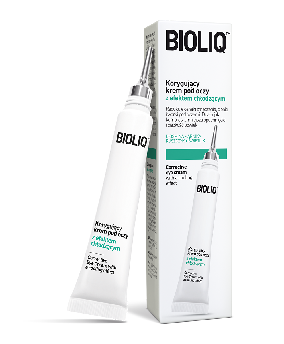 BIOLIQ KORYGUJĄCY KREM POD OCZY Z EFEKTEM CHŁODZĄCYM 10ml بايوليك كريم للعناية بمنطقة تحت العين