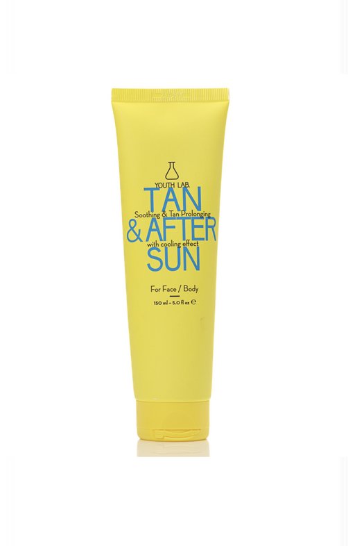 YOUTH LAB. TAN & AFTER SUN FOR FACE / BODY 150ml يوث لاب كريم جل مهدئ ومطيل لعمر التسمير مخصص للاستخدام على الوجه والجسم بعد التعرض لأشعة الشمس.
