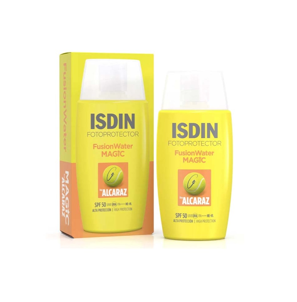 ISDIN Fotoprotector Fusion Water Magic Spf 50 ايزدن واقي من اشعة الشمس يحمي الوجه من الأشعة والتلوث والحرارة