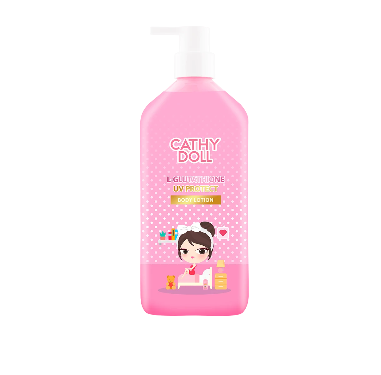 CATHY DOLL L-Glutathione Uv Protect Body Lotion 500ml كاثي دول مرطب للجسم معزز للاشراقة 
