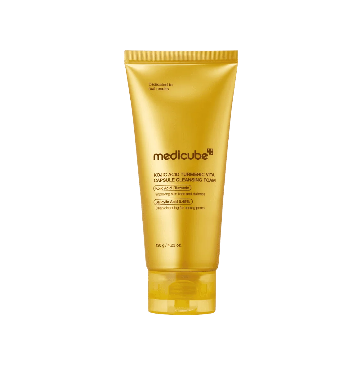 MEDICUBE Kojic Acid Turmeric Vita Capsule Cleansing Foam 120g مديكيوب غسول يزيل الترسبات و ينظف المسام بعمق