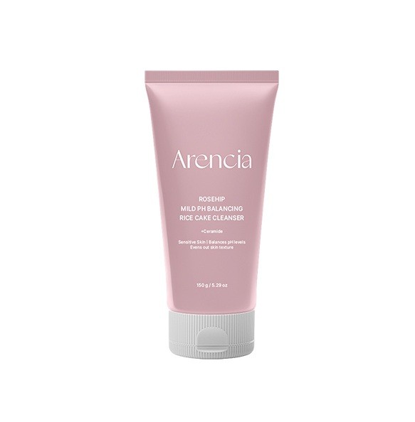 ARENCIA Rosehip Mild Ph Balancing Rice Cake Cleanser 150g ارينسيا غسول لطيف يزيل المكياج وينظف المسام ويرطب البشرة