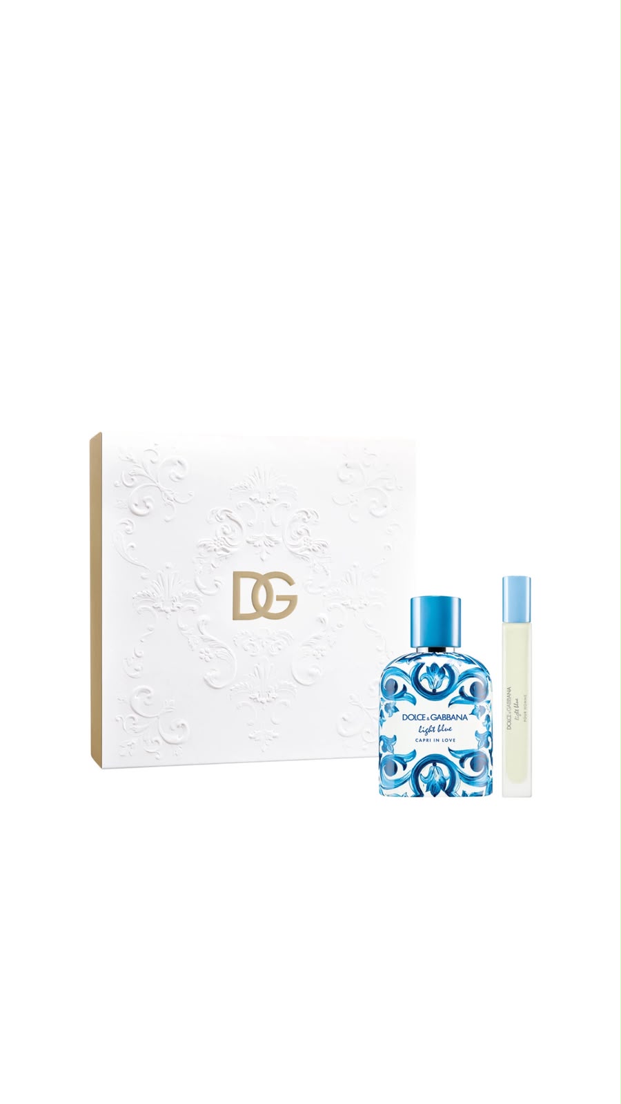 DOLCE&GABBANA LIGHT BLUE CAPRI IN LOVE POUR HOMME GIFT SET(100ML +10ML) دولتشي آند غابانا مجموعة هدايا للرجال
