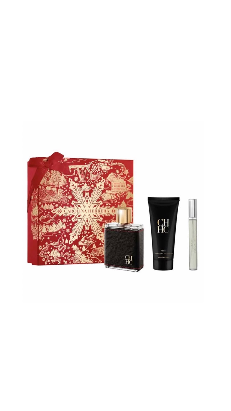 CAROLINA HERRERA CH MEN EAU DE TOILETTE SET (100ML +10ML +100ML ) كارولينا هيريرا مجموعة هدايا للرجال