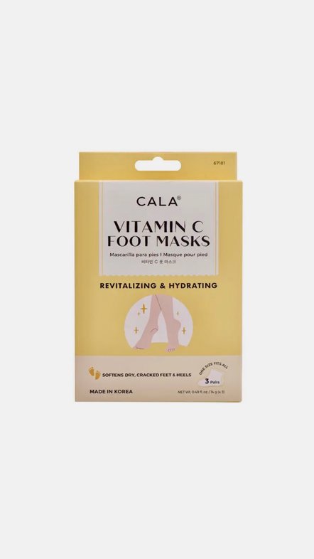 CALA Vitamin C Foot Masks ( 3 Pairs) 67181 كالا ماسك تنعيم وترطيب القدمين