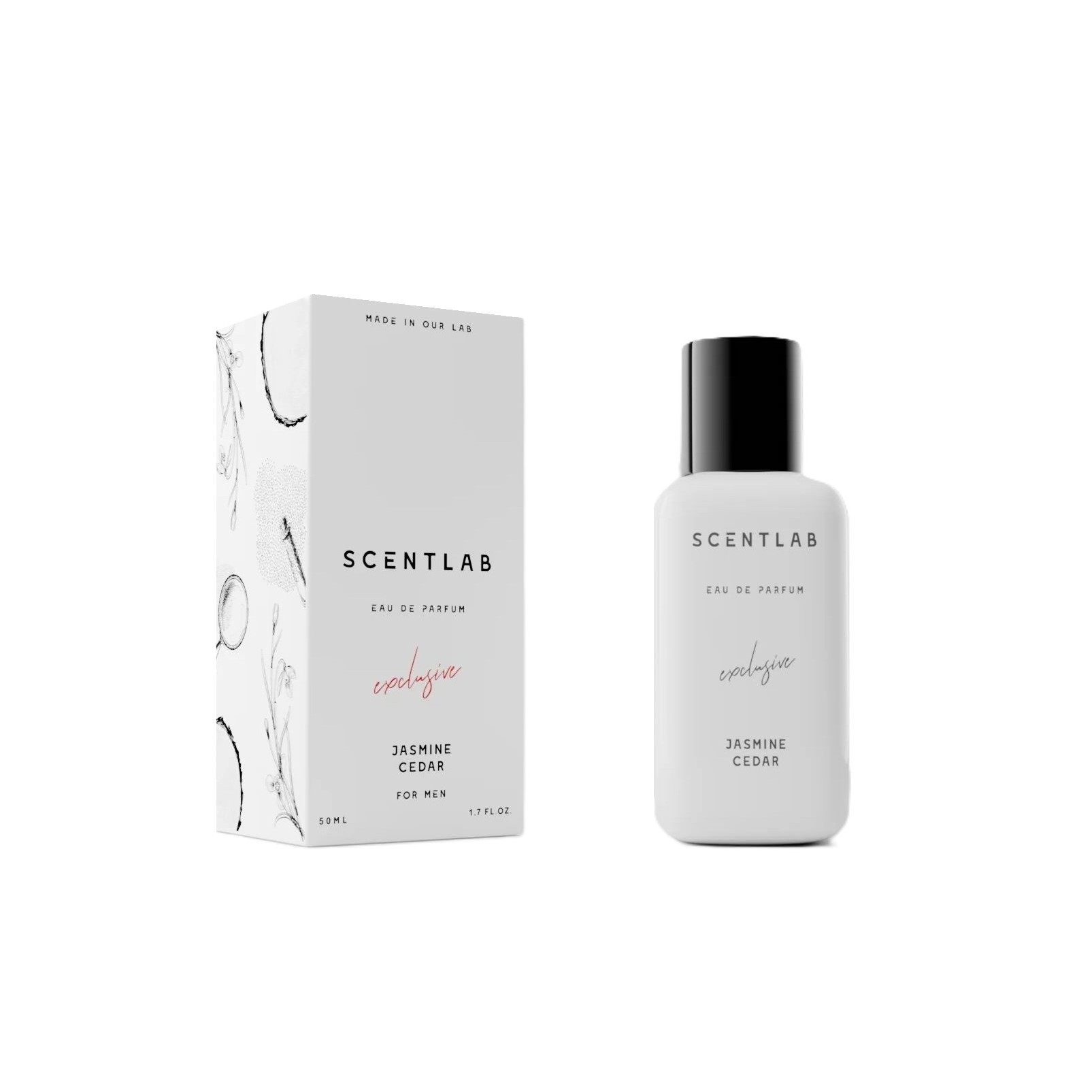 SCENTLAB Jasmine Cedar Exclusive Eau De Parfum for Men 50ml سينت لاب عطر للرجال