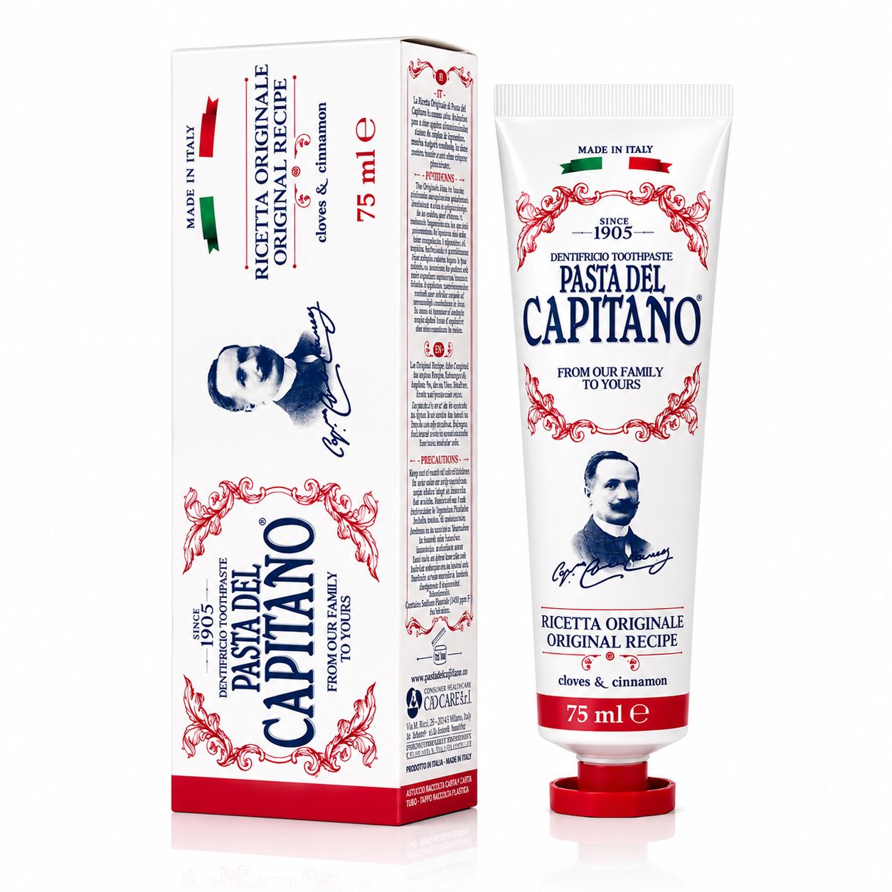 CAPITANO Original Recipe Cloves & Cinnamon Toothpaste 75ml كابيتانو معجون اسنان