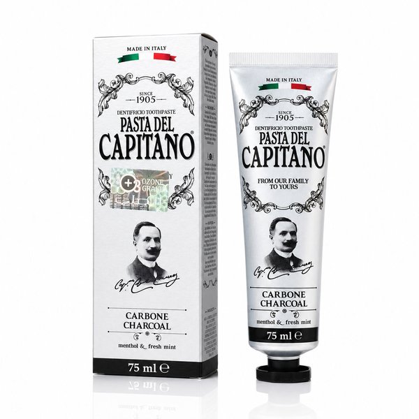 CAPITANO Charcoal Menthol & Fresh Mint Toothpaste 75ml كابيتانو معجون اسنان